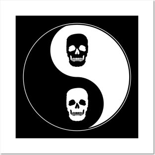 Yin and Yang Skull Posters and Art